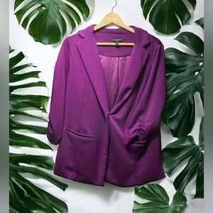 Torrid Blazer - Wear to Work - Purple 3/4 Sleeve - Size 1